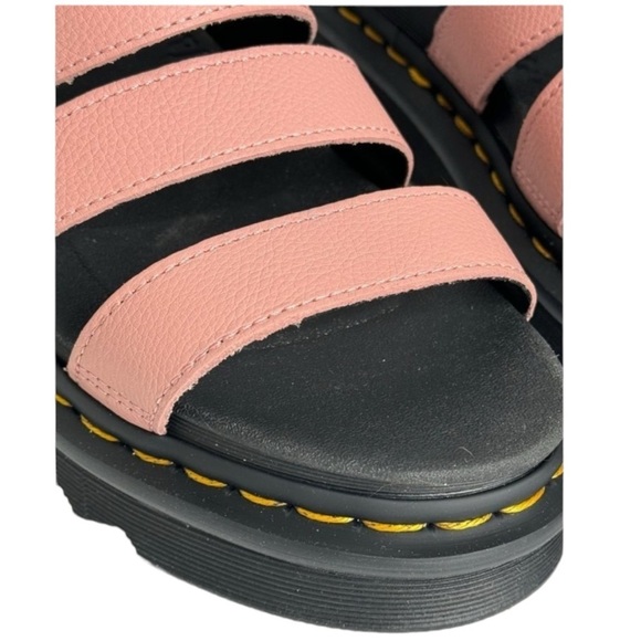 DR. MARTENS Blair Hydro Leather Strap Sandals in Peach Beige Pisa Size 7 - Picture 5 of 7